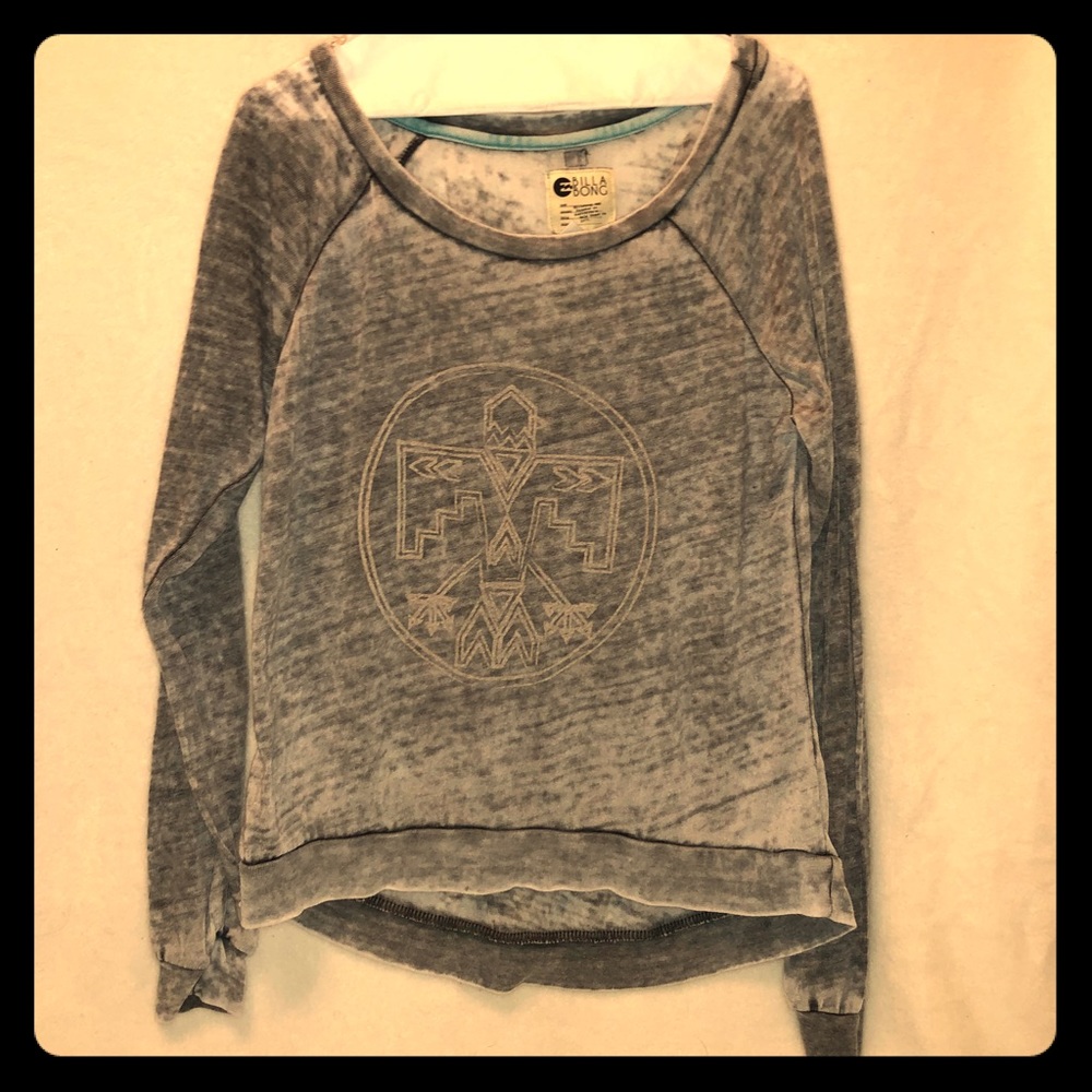 Billabong Gray Sweatshirt Sz L